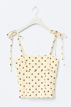 New Gina Tricot 14+ tie singlet Geel