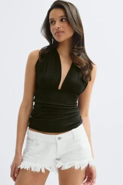Hot Gina Tricot 14+ tie top Zwart