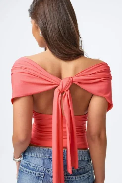 Sale Gina Tricot 14+ tie top Oranje