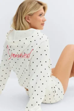 New Gina Tricot 14+ zip hoodie Wit