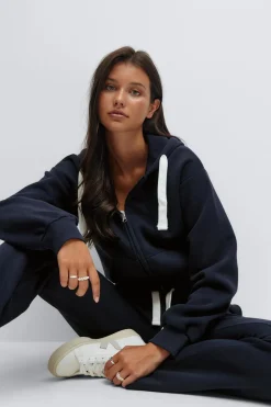 Gina Tricot 14+ zip hoodie Blauw