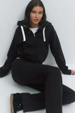 New Gina Tricot 14+ zip hoodie Zwart