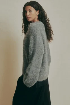Discount Gina Tricot Alpaca blend knitted sweater Grijsv