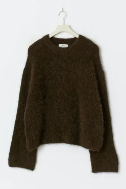 Discount Gina Tricot Alpaca blend knitted sweater Bruin