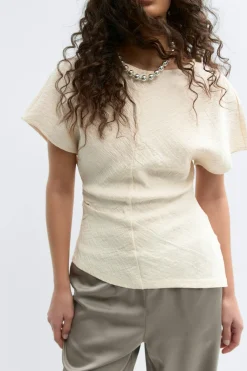 Sale Gina Tricot Asymmetric top Wit