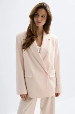 Gina Tricot Back high slit blazer Roze