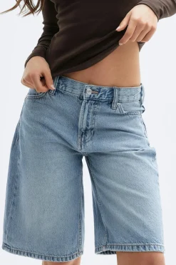 Outlet Gina Tricot Baggy babe denim shorts Blauw