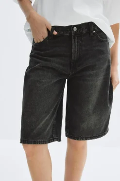 New Gina Tricot Baggy babe denim shorts Zwart