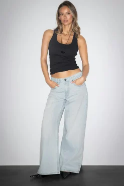 Clearance Gina Tricot Baggy babe jeans Blauw