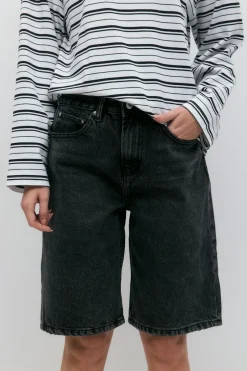 Online Gina Tricot Baggy denim shorts Zwart