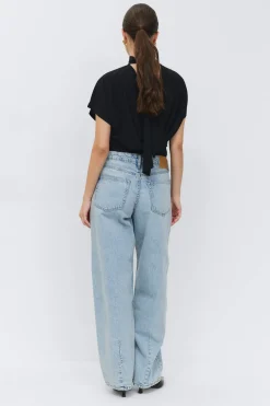 New Gina Tricot Baggy-crush jeans Blauw