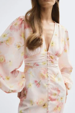 Sale Gina Tricot Balloon sleeve dress Roze