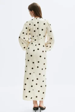 Sale Gina Tricot Balloon sleeve dress Wit