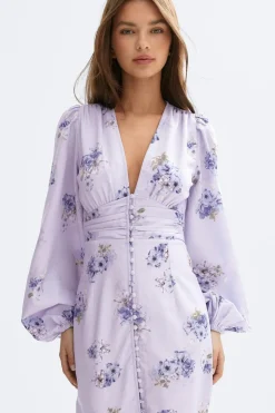 Sale Gina Tricot Balloon sleeve dress Paars