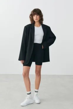 Gina Tricot basic biker Zwart