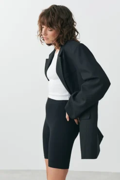 Gina Tricot basic biker Zwart