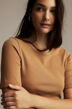 Clearance Gina Tricot Basic classic top Beige