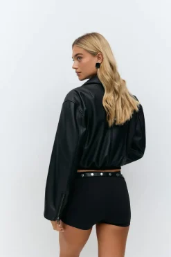 Hot Gina Tricot Basic micro short biker Zwart