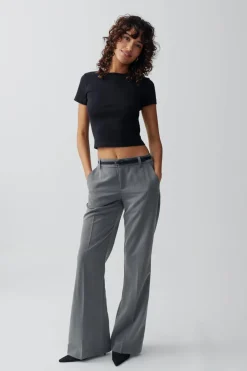Clearance Gina Tricot Basic tight top Zwart