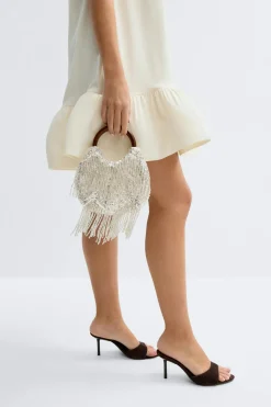 Online Gina Tricot Beaded bag Grijsv