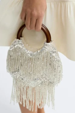 Online Gina Tricot Beaded bag Grijsv