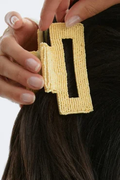 Online Gina Tricot Beaded hair clip Geel
