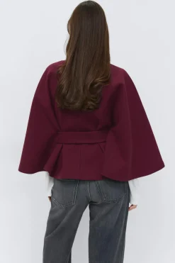 Gina Tricot Belt cape jacket Rood