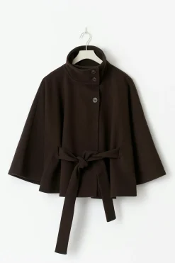 Outlet Gina Tricot Belt cape jacket Bruin