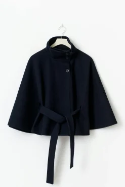 Gina Tricot Belt cape jacket Blauw