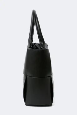 Clearance Gina Tricot Big braided tote bag Zwart