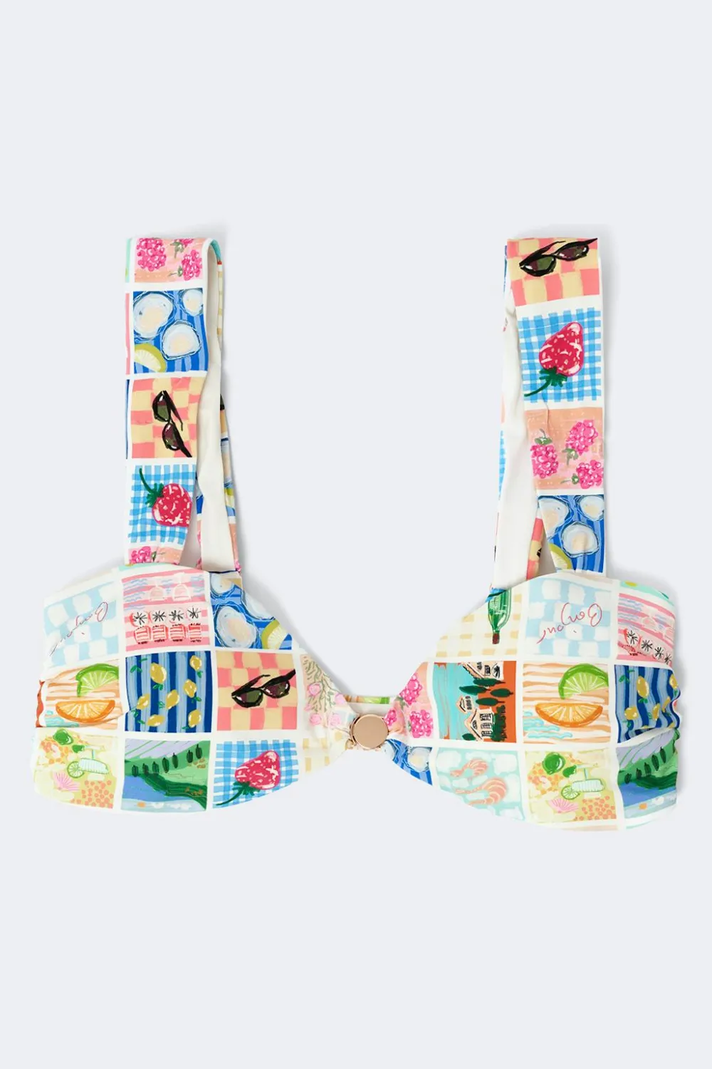 Discount Gina Tricot Bikini top Blauw