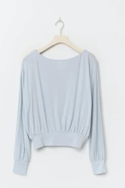 Online Gina Tricot Boatneck top Blauw