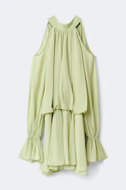 Discount Gina Tricot Boho chiffon mini dress Groen