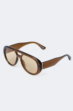 Outlet Gina Tricot Bold aviator sunglasses Bruin