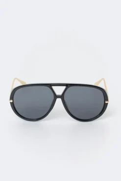 Gina Tricot Bold aviator sunglasses Zwart