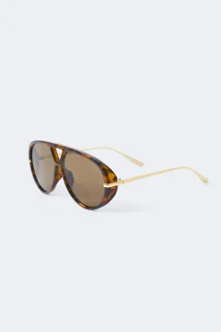 Clearance Gina Tricot Bold aviator sunglasses Bruin