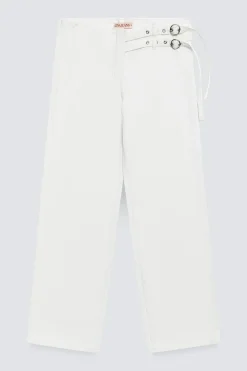 Best Gina Tricot Booty belted jeans Wit