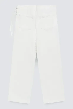 Best Gina Tricot Booty belted jeans Wit