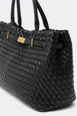 Best Gina Tricot Braided top handle bag Zwart