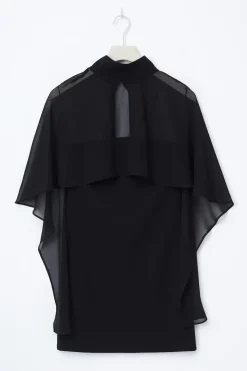 New Gina Tricot Cape tube dress Zwart