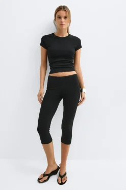 Online Gina Tricot Capri leggings Zwart