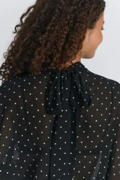 Gina Tricot Chiffon blouse Zwart