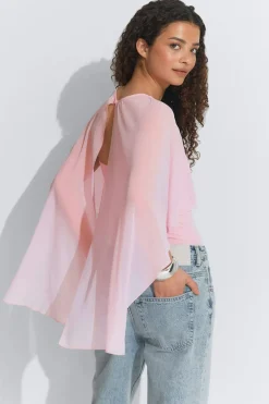 Sale Gina Tricot Chiffon cape top Roze