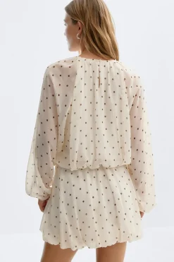 Best Gina Tricot Chiffon dress Wit