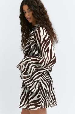 Best Gina Tricot Chiffon dress Bruin