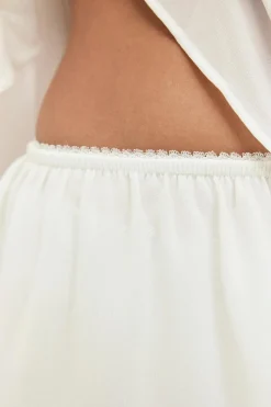 New Gina Tricot Chiffon loungewear shorts Wit
