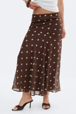 Best Gina Tricot Chiffon skirt Bruin