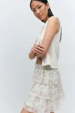 Sale Gina Tricot Chiffon skirt Beige