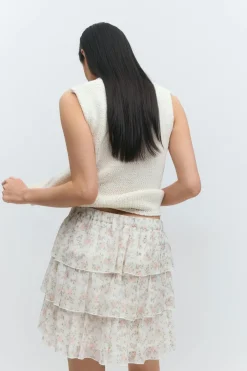 Sale Gina Tricot Chiffon skirt Beige