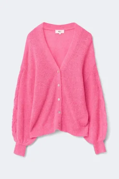 Best Gina Tricot Chunky knitted cardigan Roze